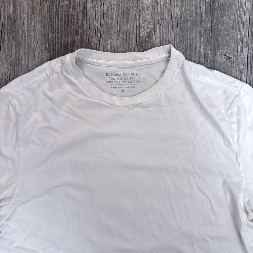 Banana Republic Supima Cotton Short Sleeve Tee Shirt White Men’s Medium